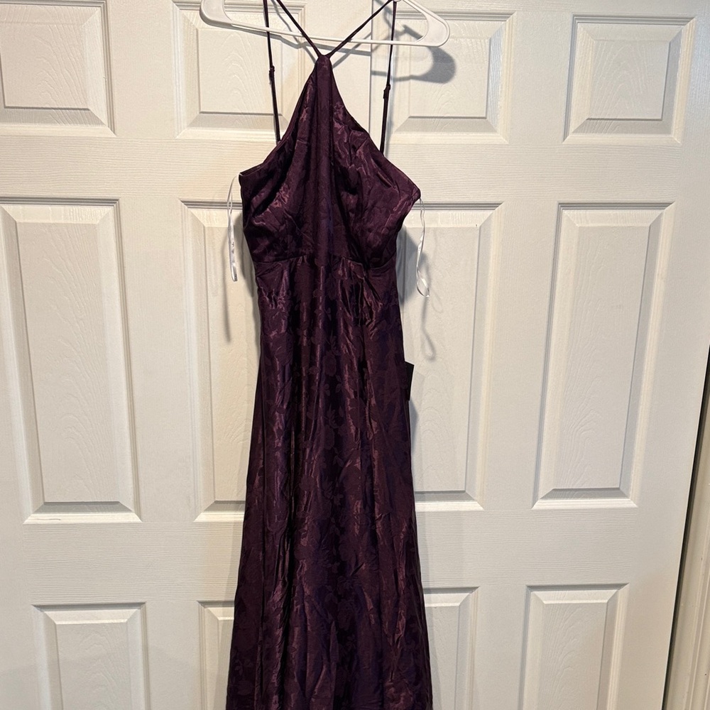 Lulu's Deep Purple Floral Dress